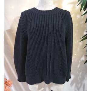 Everlane The Texture Chunky Rib Knit Crewneck Pullover Sweater Womens Size XL